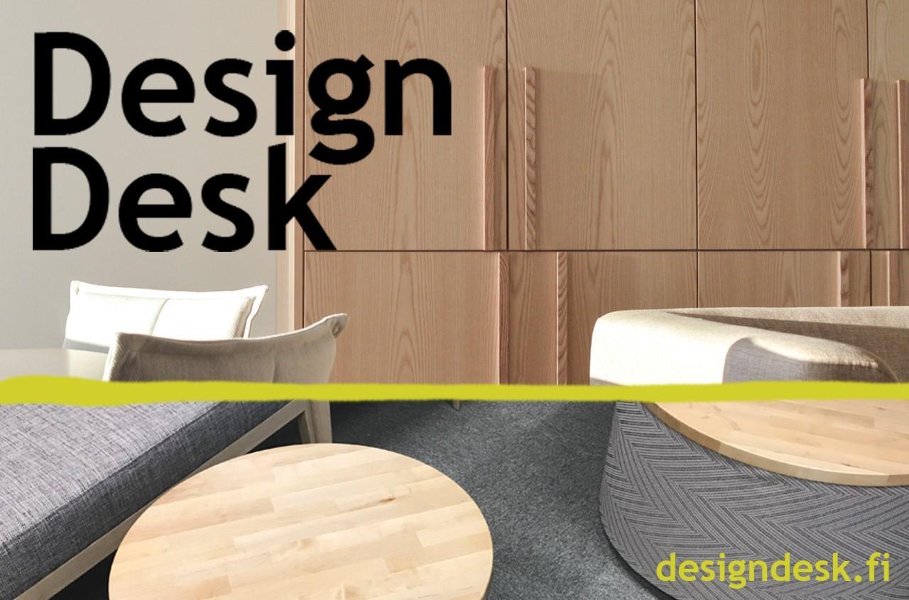 DesignDesk mainos, huonekaluja