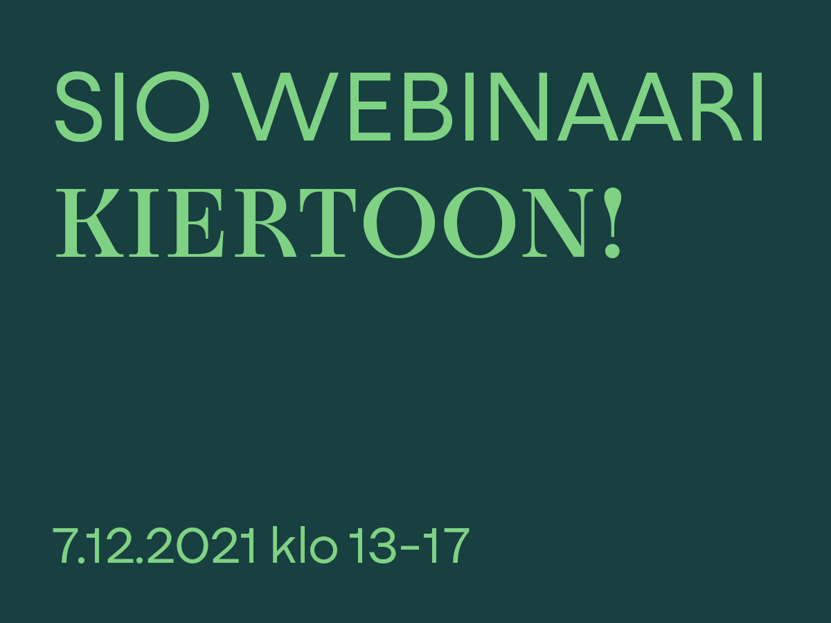 SIO Webinaari: Kiertoon!