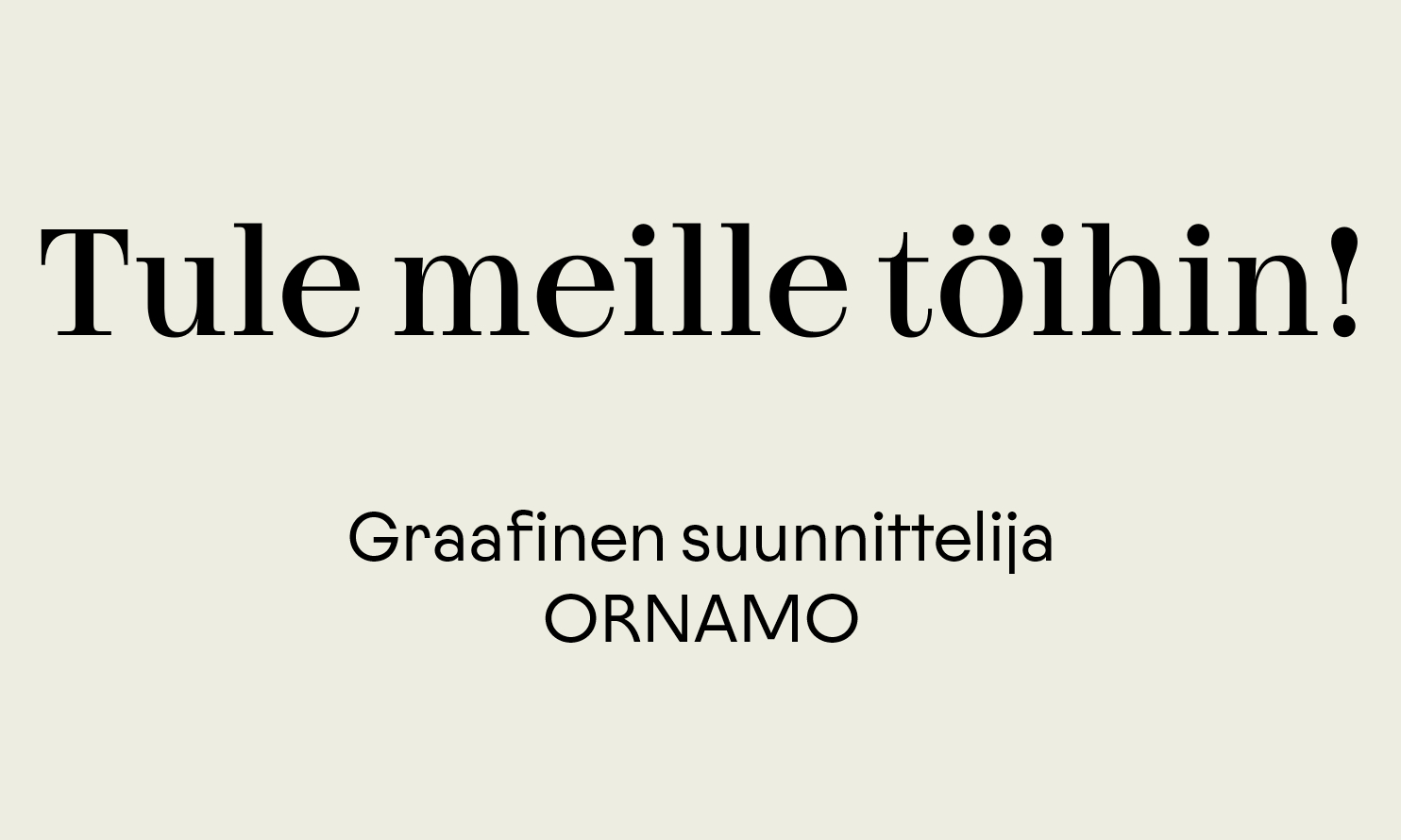 Graafinen suunnittelija -rekry