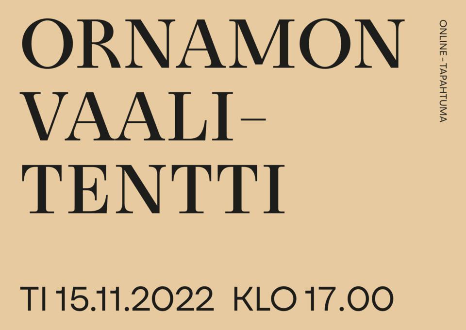 Ornamon Vaalitentti banneri