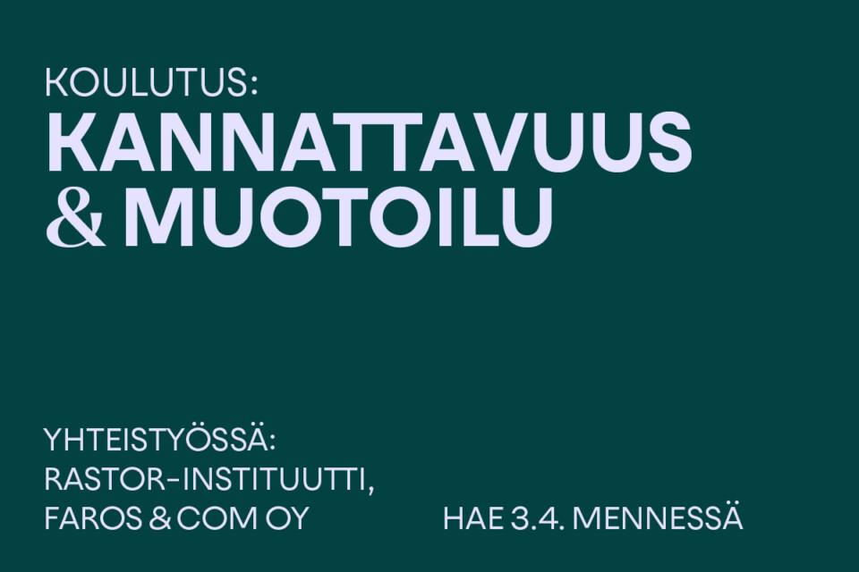 Kannattava liiketoiminta -koulutus. Hae mukaan 3.4. mennessä.